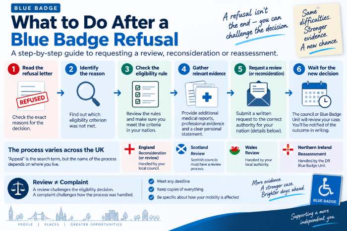 What to do after a Blue Badge application is refused