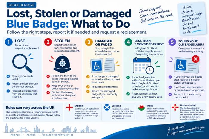 What to do if your Blue Badge is lost stolen damaged or faded